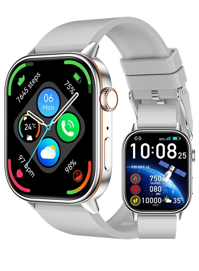 رولستيمي ساعة ذكية للجنسين ، تدعم اتصال البلوتوث ، شاشة 2.01 بوصة عالية الوضوح تعمل باللمس بملء الشاشة ، بها زران ، تدعم الرد / إجراء المكالمات ، الصحة الرياضية ومراقبة النوم ، الاستعداد الطويل ، آر تي كيو إكس 17 - Image 1