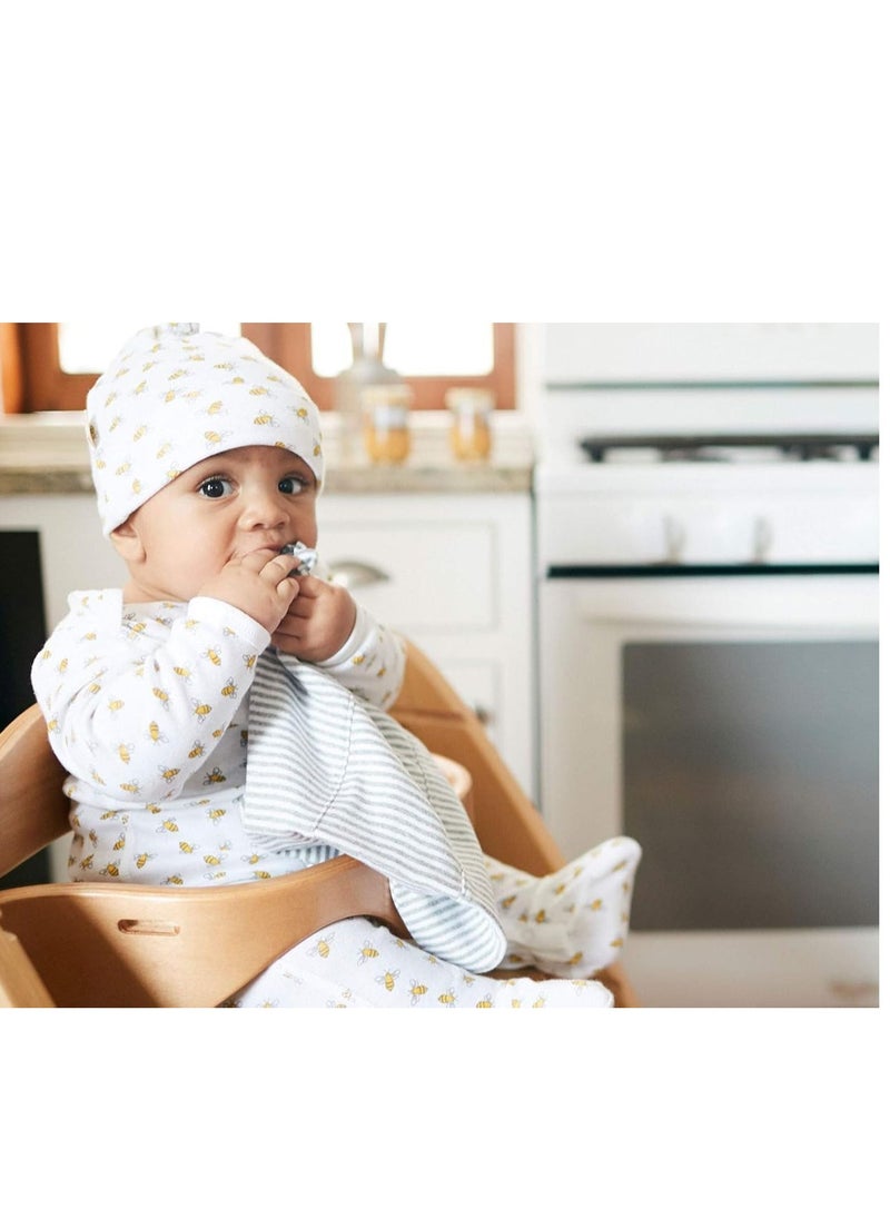 Burts Bees - Burts Bees Baby Infant Burp Cloths, 100% Organic Cotton Extra Absorbent Soft Fabric Drool Cloths, 5-Pack Newborn Must-Have Essential Large Burping Cloths, One Size 17 x 11.75 Inches - Image 1