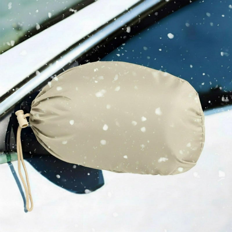 Frienda 2 Pcs Side View Mirror Cover Auto Rearview Protection Cover Snow Ice Mirror Exterior Rear Accessories Universal Size for Cars (Gray) - Image 1