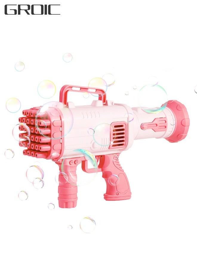 GROIC 32-Hole Electric Bubble Machine, Rocket Bubble Maker Blower for Kids, Space Travel Rocket Launcher Automatic Bubble Gun Summer Toy Gift for Party Wedding Outdoor & Indoor Activity - Image 1