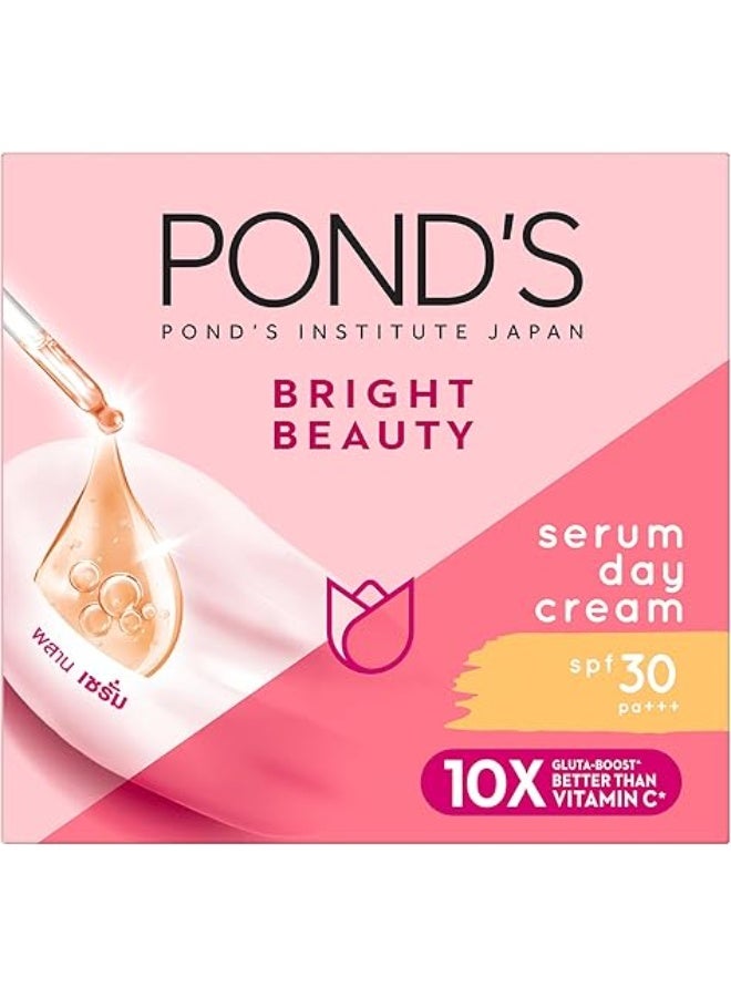 Pond's Bright Beauty, Serum Day Cream, with SPF30, Niacinamide and Vitamin E - Image 1