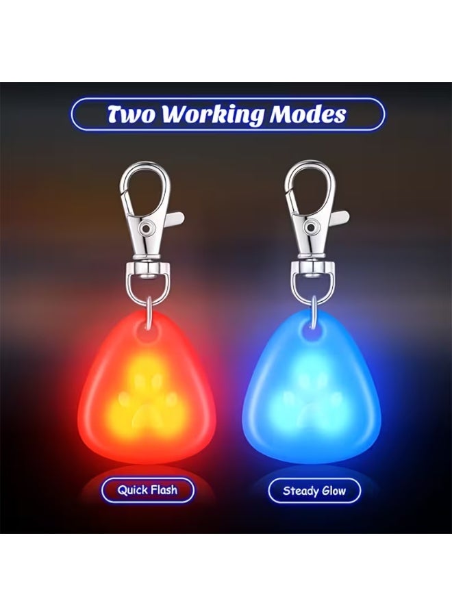 Home Clearance Sale 2PC LED Dog Collar Light with Motion-Activated Glow - Waterproof -like (No) Low-Light Safety Pendant, Battery- Night Walk Light for Small/Medium/Large Dogs, Blue/Red/Orange Modes, Fits Leashes & Collars - Image 5