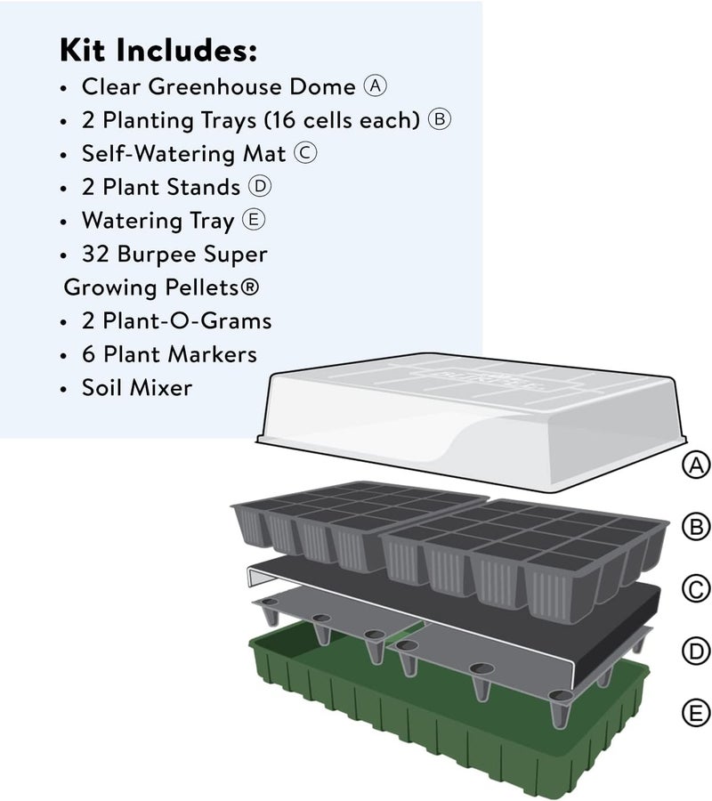 Burpee Burpee XL SelfWatering Growing System Indoor Seed Starting 10 W x 20 L x 5 H 1 Kit 32 Cells - Image 5