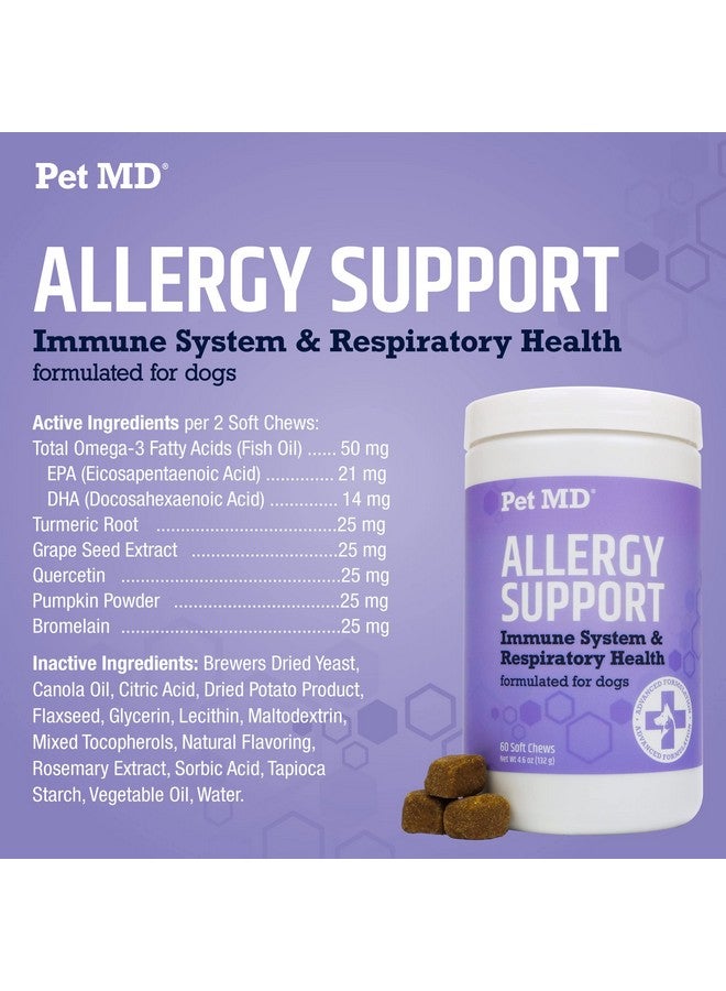 Pet MD Allergy Aid - Puppy & Dog Allergy Chews with Quercetin & Pumpkin - Immune & Seasonal Allergy Relief for Dogs - Skin & Itch Relief for Dogs - 60 ct - Image 5