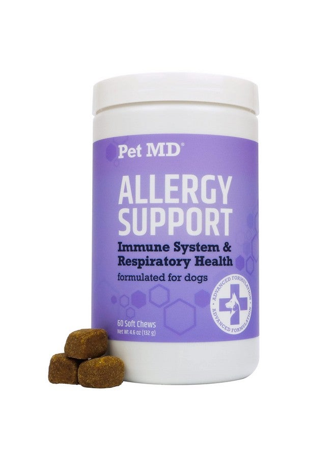 Pet MD Allergy Aid - Puppy & Dog Allergy Chews with Quercetin & Pumpkin - Immune & Seasonal Allergy Relief for Dogs - Skin & Itch Relief for Dogs - 60 ct - Image 1