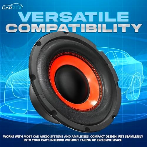 Carzex 8 Inch 500w Passive Subwoofer for Car & Home Audio Speaker (150w RMS, 1.5 inch Voice Coil, 4 Ohm Impedance) - Image 5