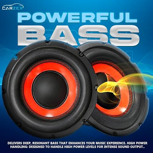 Carzex 8 Inch 500w Passive Subwoofer for Car & Home Audio Speaker (150w RMS, 1.5 inch Voice Coil, 4 Ohm Impedance) - Image 3