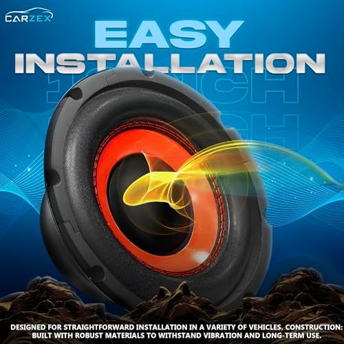 Carzex 8 Inch 500w Passive Subwoofer for Car & Home Audio Speaker (150w RMS, 1.5 inch Voice Coil, 4 Ohm Impedance) - Image 4