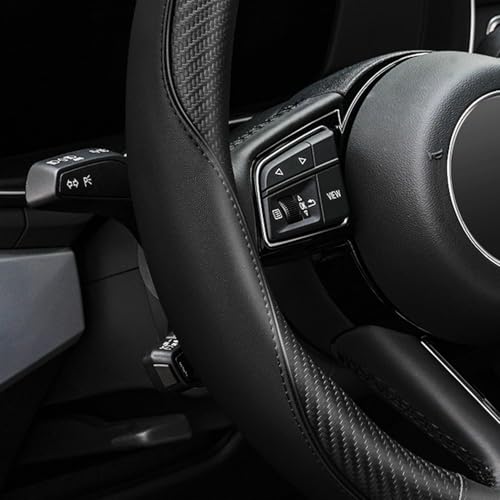 YHONGJT Soft Microfiber Leather AntiSlip Car Steering Wheel Cover Universal Fit 15 Inch for Women Girls Fit Vehicles Sedans SUVS Vans Trucks Black - Image 3