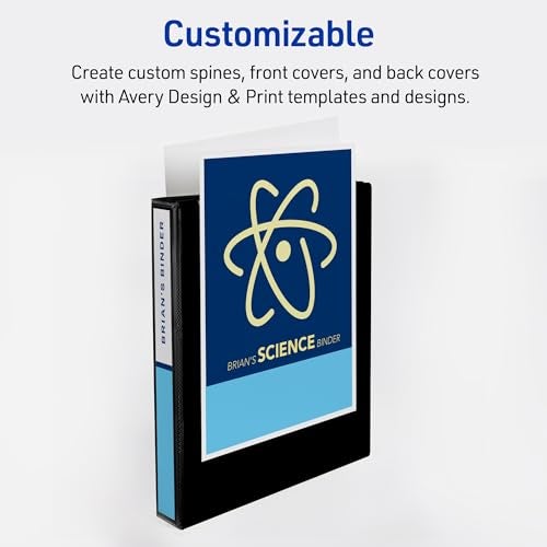 Avery Heavy-Duty View 3 Ring Binder, 1" One Touch EZD Rings, 275-Sheet Capacity, 1.4 Inch Wide Spine, Great for Home, School Supplies, Office, or Organization Needs, 1 White Binder (79199) - Image 5