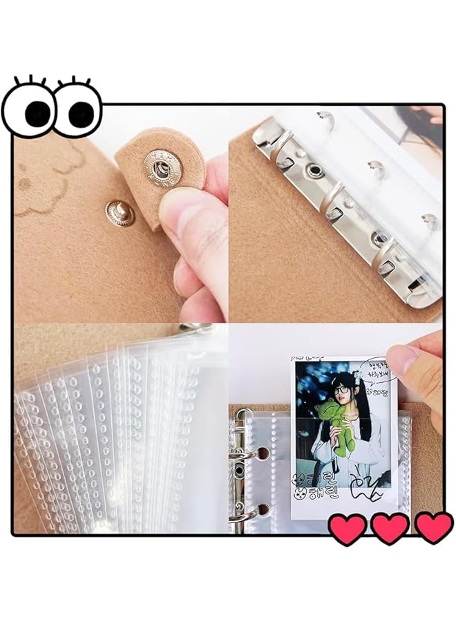 The Bros 3 Inch Photo Album Mini Kpop Photocard Binder, Small Photo Album Card Holder for Fujifilm Instax Polaroid Film 40 Pockets  - Image 2