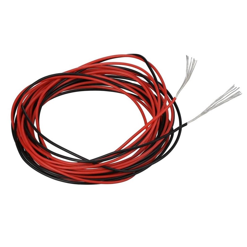 BNTECHGO 30 Gauge Silicone Wire 10 ft red and 10 ft Black Flexible 30 AWG Stranded Tinned Copper Wire