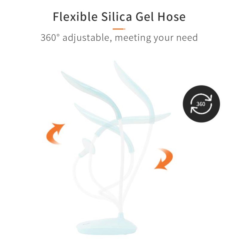 Rechargeable Led Desk Lamp: Blue, Eye-protective Soft Light, Touch Switch, Flexible Hose, Dual Charging Option, Anti-skid Base - For Home Office, Study Desk - Image 4