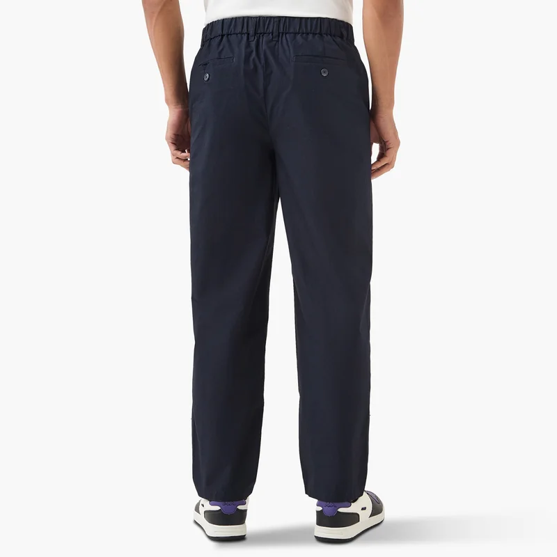 Emperor Emperor Pleated Mid-Rise Straight Fit Poplin Trousers