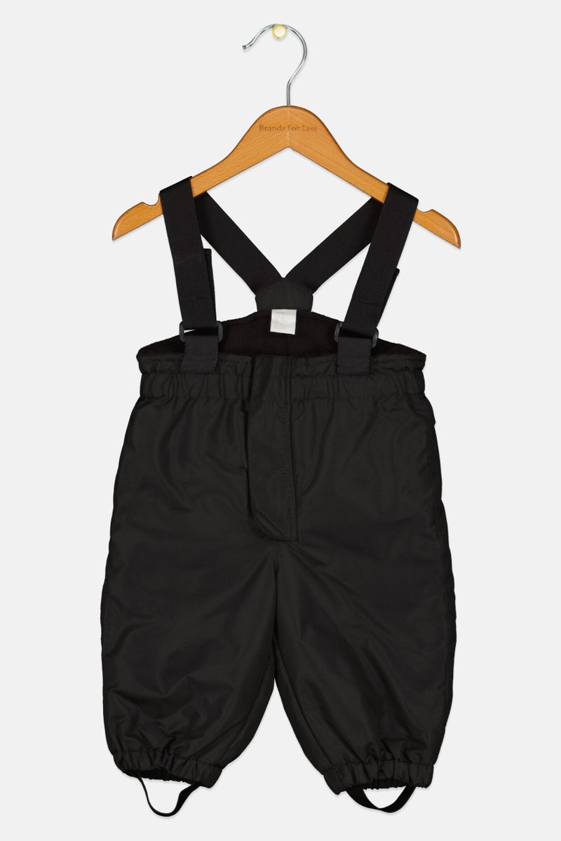 H&M Toddlers Boy Solid Suspender Pants, Black  - Image 1