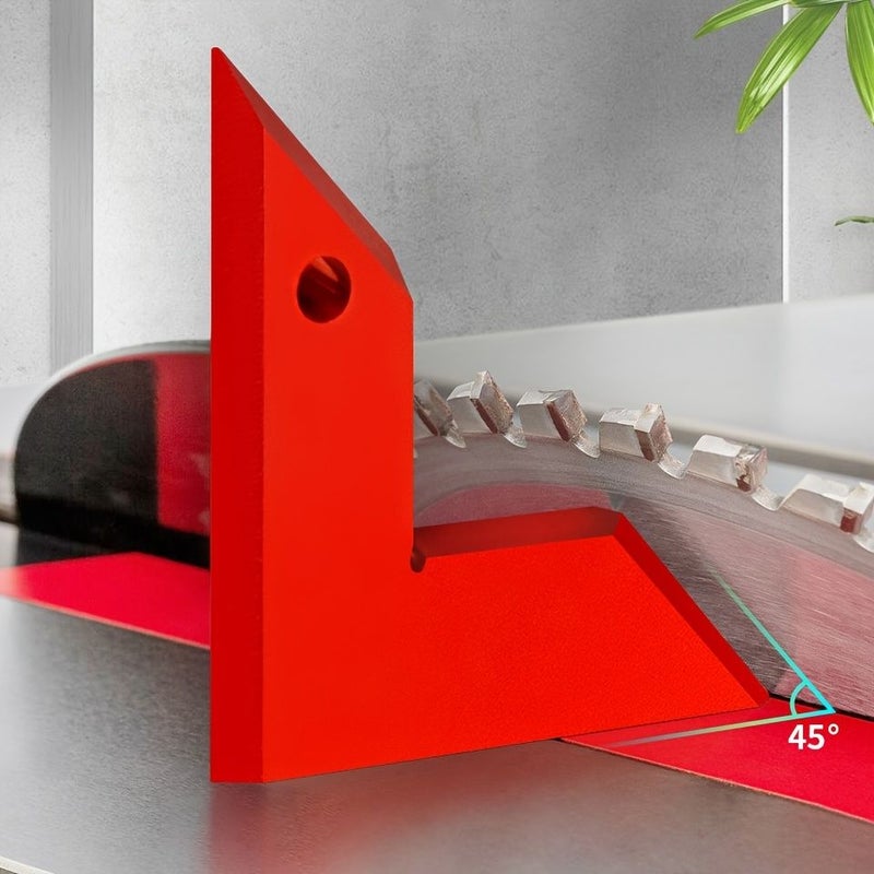 Black L Shaped Triangular Ruler 45 90 Degree for Woodworking Measurement - Image 2