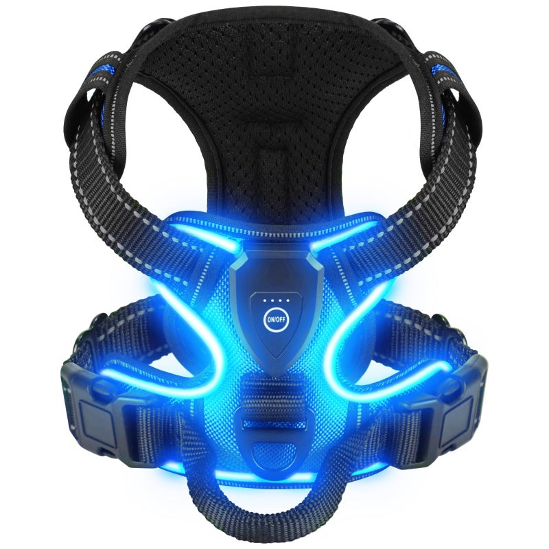 Villabliss Light Up Dog Harness Rechargeable for Night Walking - Image 3