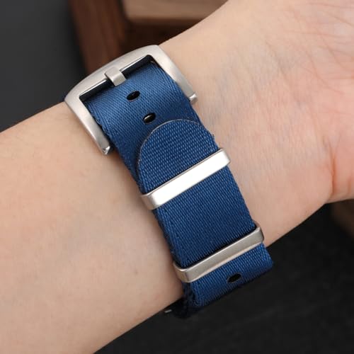 watchdives Nylon Watch Band 18mm 20mm 22mm Multicolor Replacement Watch Straps for Men Women (Blue, 20mm) - Image 5