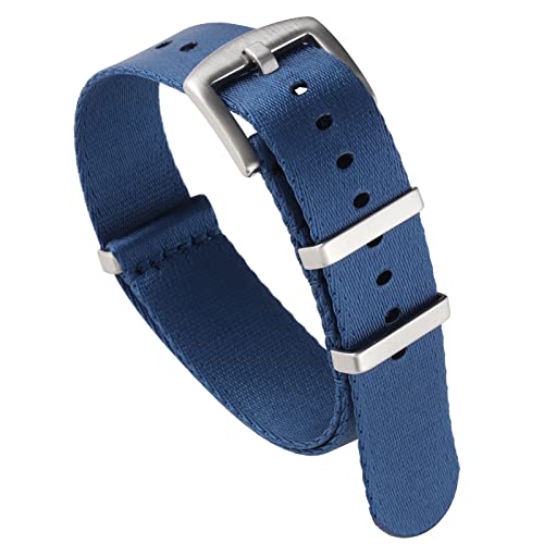 watchdives Nylon Watch Band 18mm 20mm 22mm Multicolor Replacement Watch Straps for Men Women (Blue, 20mm) - Image 1