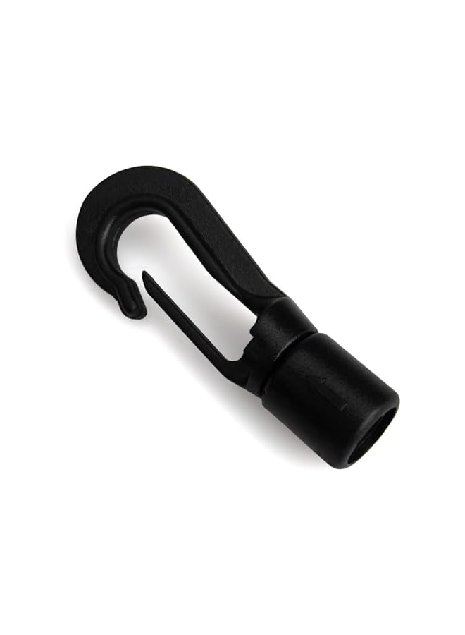 The Bros The Bros Black Bungee Cord End Hooks – Choose from packs of 5, 10, or 20 – Fits 1/8" Diameter of Shock Cord, Bungee Cord, Resistance Bands - Image 2