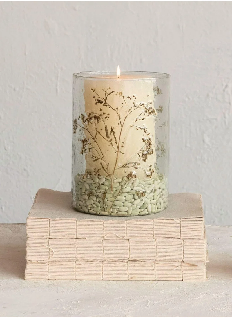 The Saffron Souk Pressed Flower Candle Holder