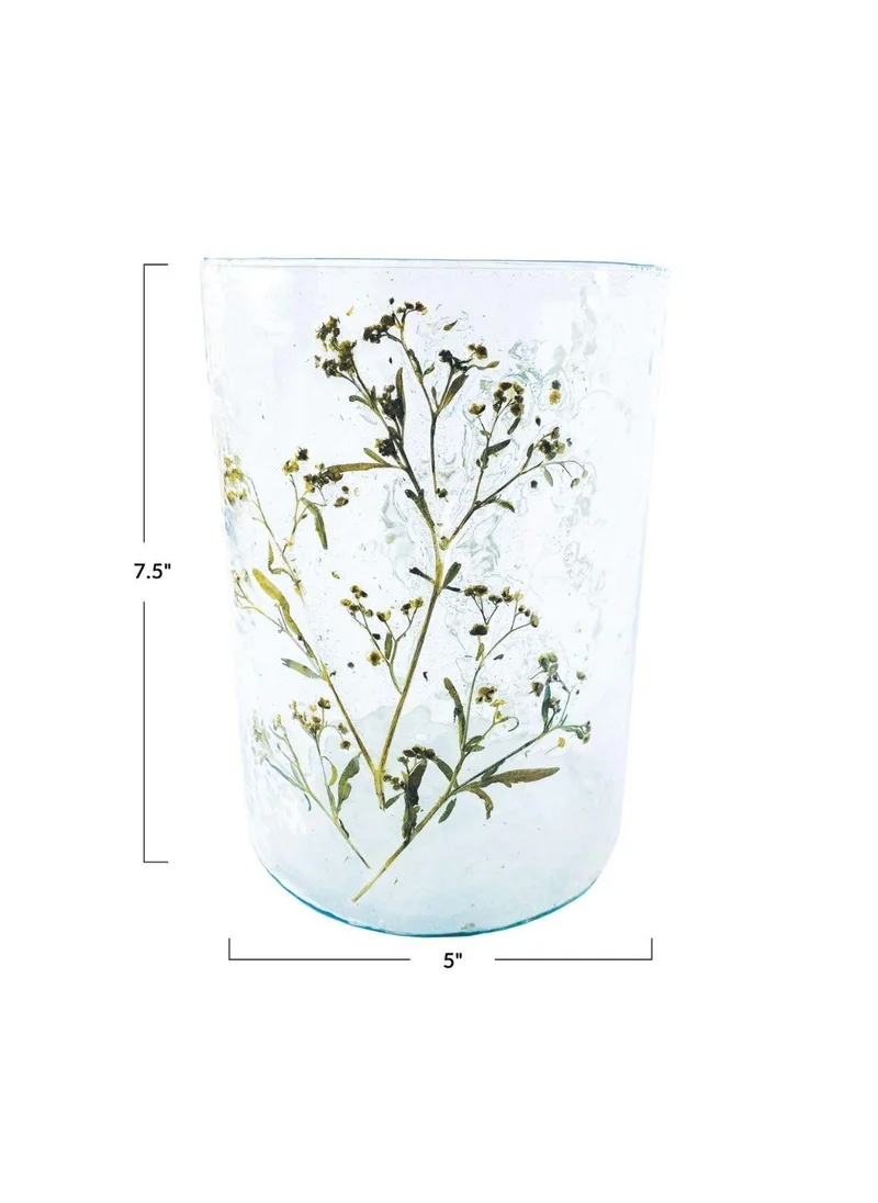 The Saffron Souk Pressed Flower Candle Holder