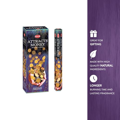 HEM يجذب المال - علبة من ستة أنابيب وزن 20 جرام - بخور هيم - Image 4