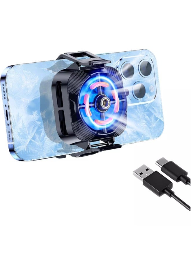 X94 Upgraded Magnetic Cell Phone Cooler, RGB Phone Cooling Fan Portable Lightweight Mobile Phone Cooling Fan, Phone Radiator with Larger Cooling Area for Phone/Tablet/iPad - Image 1