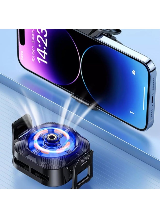 X94 Upgraded Magnetic Cell Phone Cooler, RGB Phone Cooling Fan Portable Lightweight Mobile Phone Cooling Fan, Phone Radiator with Larger Cooling Area for Phone/Tablet/iPad - Image 4