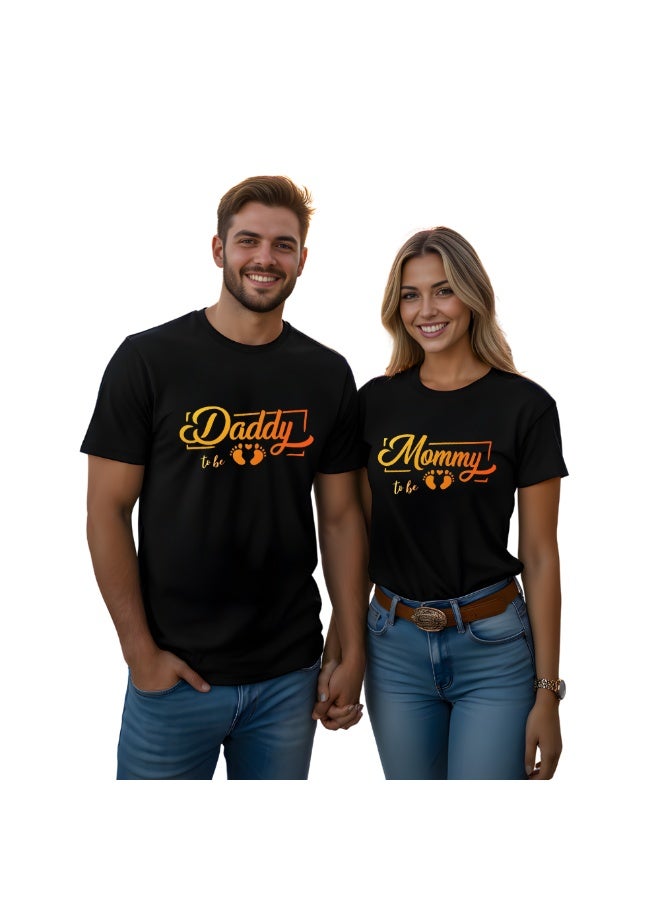 برينت شوب فور مي طقم تيشيرتات متطابقة للأمهات والأب | تيشيرت قطني للزوجين للآباء والأمهات الجدد | هدية مثالية للأم والأب الجدد - Image 1