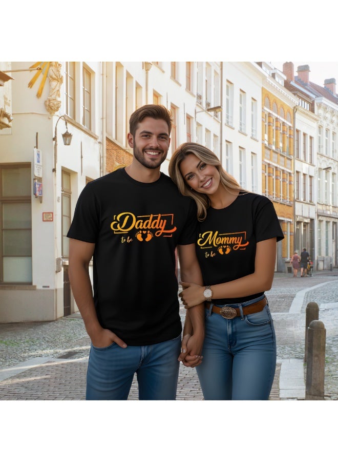 برينت شوب فور مي طقم تيشيرتات متطابقة للأمهات والأب | تيشيرت قطني للزوجين للآباء والأمهات الجدد | هدية مثالية للأم والأب الجدد - Image 3