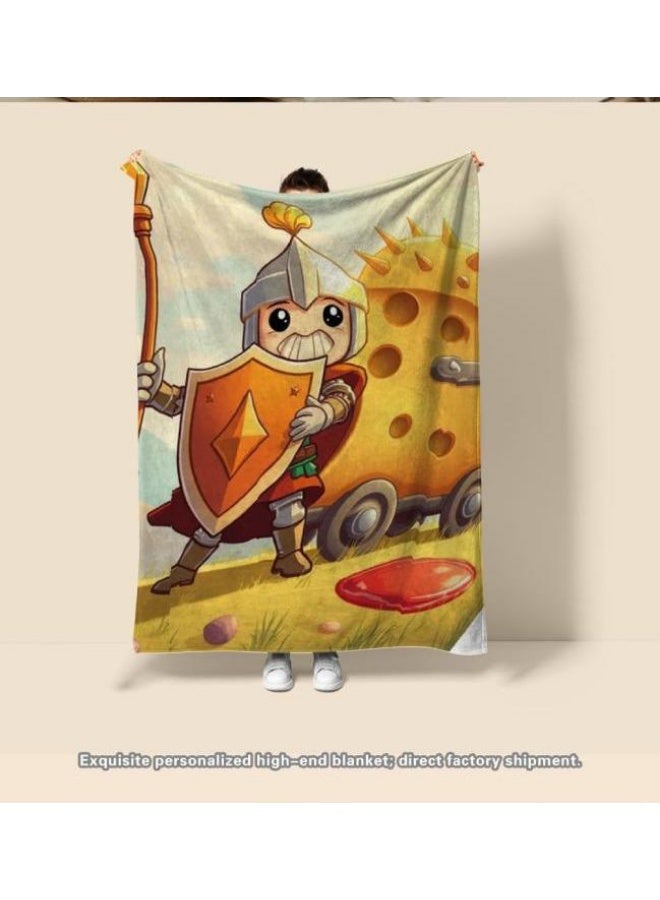 general Children's or student cartoon flannel thin blanket (warm and comfortable, suitable for sleep, games) 100cm*150cm - 19 - Image 1