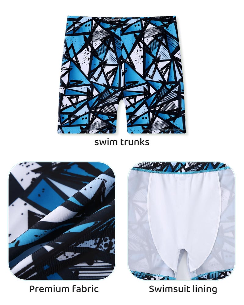 Ghteas Boys 2 Pieces Rash Guard Sun Protection Long Sleeve Kid Swimsuits Quick Dry Swim Shirt Trunks for Boys Blue Water Sports Beach Swim Suit Boys Boys Swimsuits Size 10 - Image 4