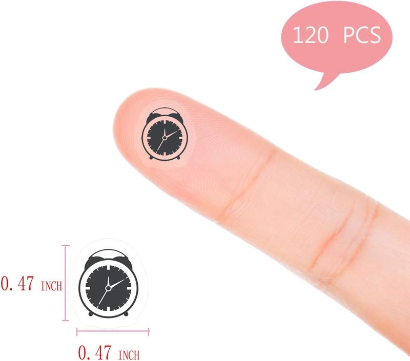 MAGJUCHE Clock Planner Stickers 120 Clear Alarm Clock Time Appointment Planner Labels Scrapbooking Crafting Stickers  - Image 2
