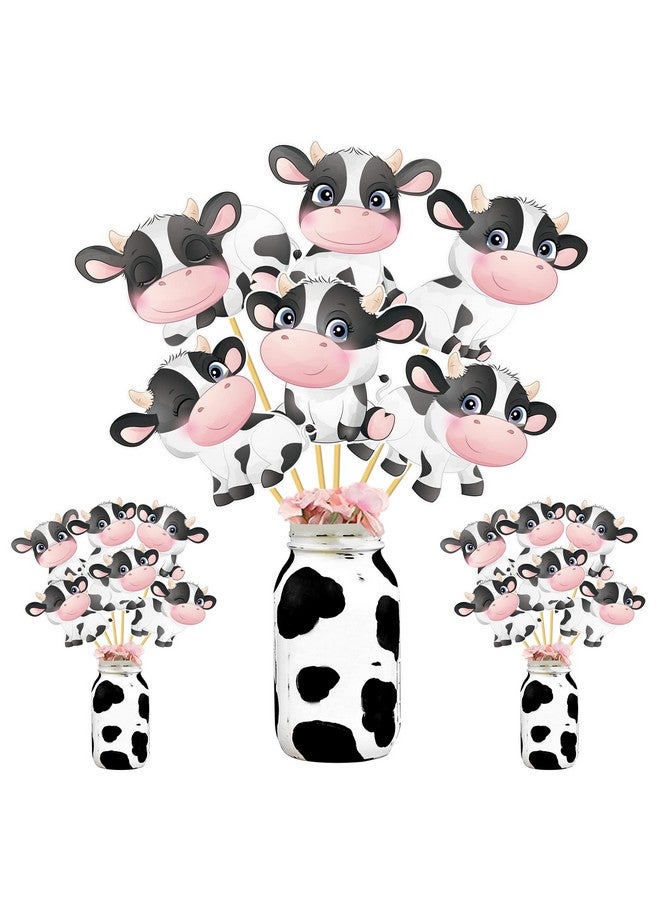 umoni Cow Party Centerpieces Decoration 24Pcs Cow Theme Party Table Toppers For Cow Baby Shower Centerpieces Decoration Farm Animal Birthday Party Supplies - Image 1