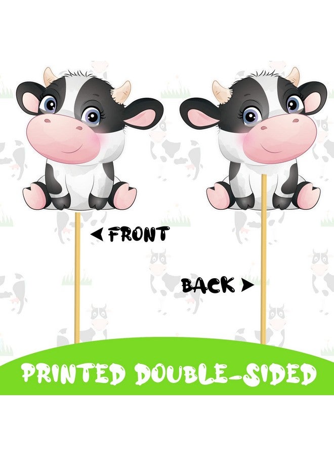 umoni Cow Party Centerpieces Decoration 24Pcs Cow Theme Party Table Toppers For Cow Baby Shower Centerpieces Decoration Farm Animal Birthday Party Supplies - Image 3