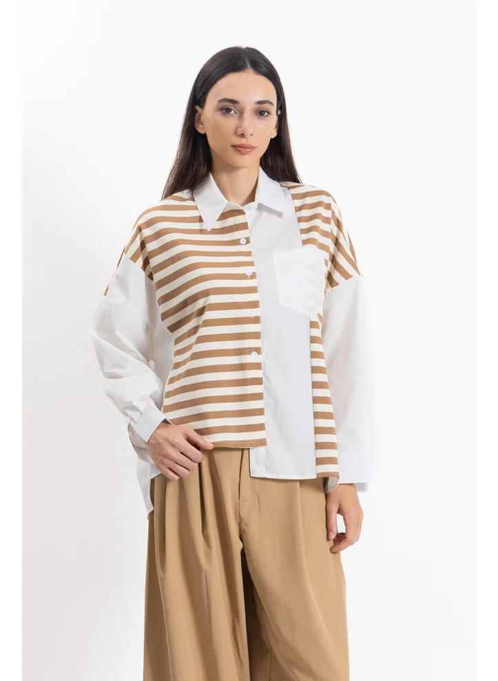 شايبس DETAILED STRIPED SHIRT SET