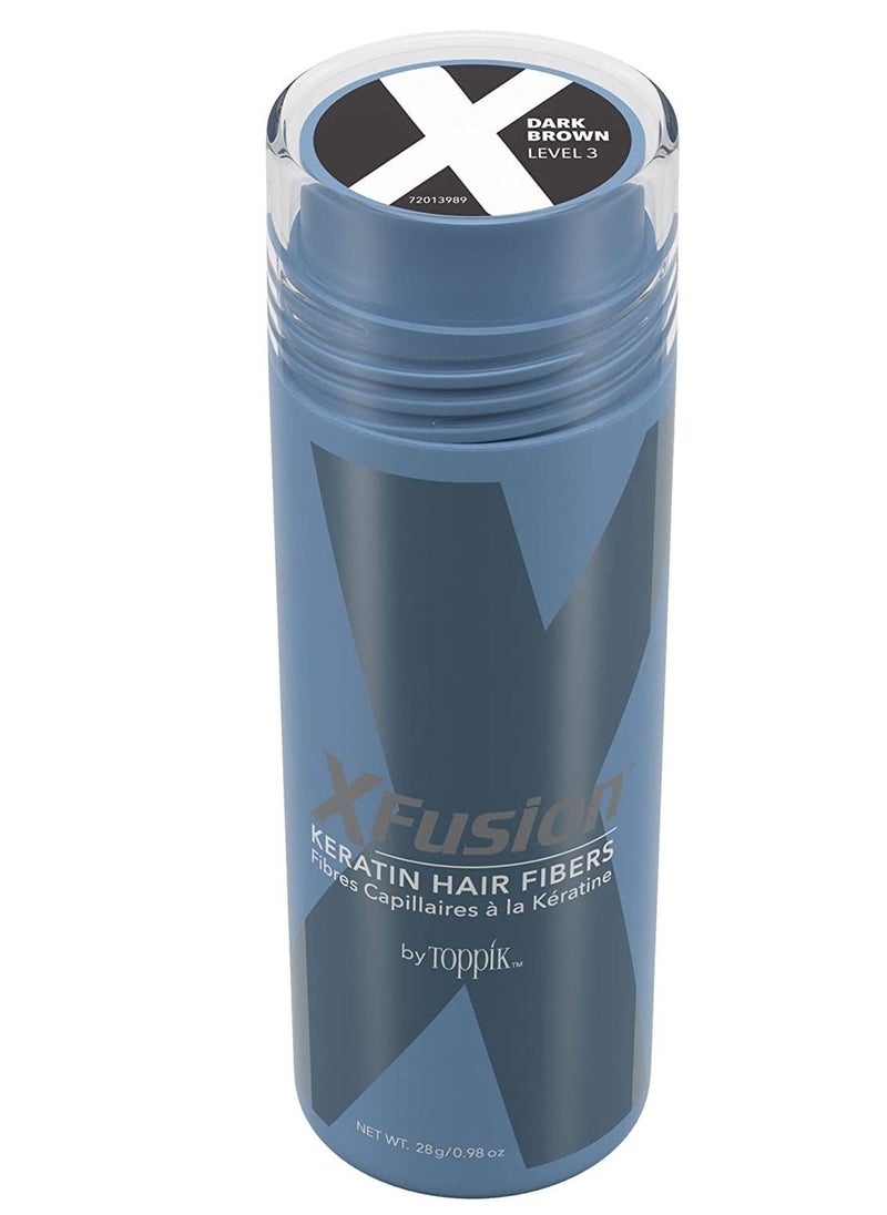 Xfusion X-Fusion Keratin Hair Fibers Dark Brown Value Size 28g Dark Brown Level 3 28g  - Image 1