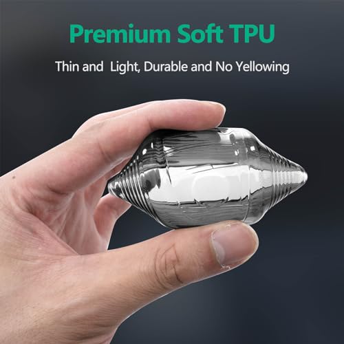 Flensent for Land Rover Key Fob Cover TPU Car Key Fob Case Fit for Land Rover LR4 Range Rover Sport Evoque Jaguar XF XJ XJL F-pace 5 Buttons Car Remote Key Case Shell Protector(Black) - Image 3