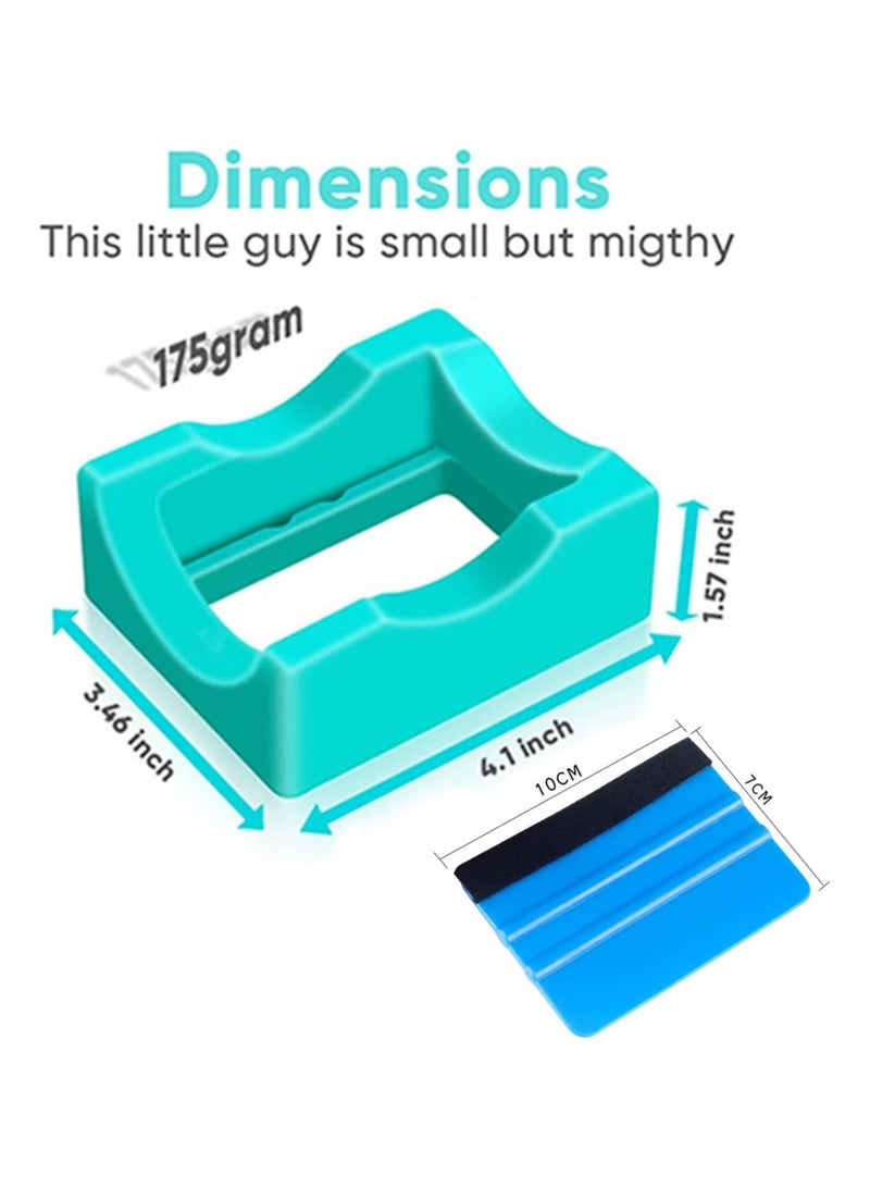 Oasisgalore Non-Slip Silicone Cup Cradle with Felt Edge Squeegee for Applying Vinyl Decals on Tumblers - Image 3