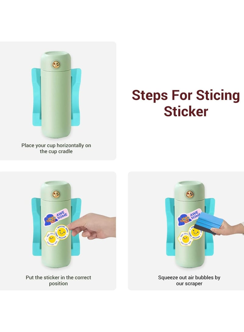 Oasisgalore Non-Slip Silicone Cup Cradle with Felt Edge Squeegee for Applying Vinyl Decals on Tumblers - Image 5