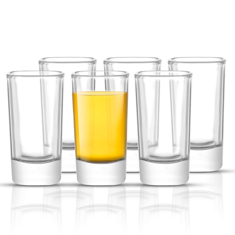 JoyJolt JoyJolt Township 6Pack Heavy Base Tall Shot Glass Set 17Ounce Shot Glasses 