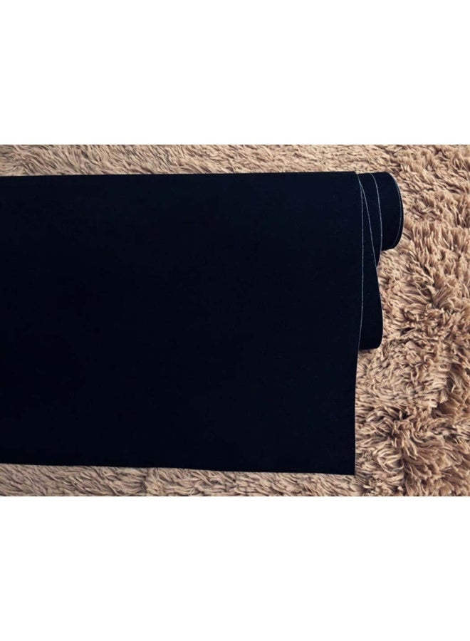 Self Adhesive Velvet Flock Backing Paper Liner For Jewelry Drawer Craft Fabric Peel And Stick Black Soft Velvet Liner For Drawer Diy 17.7 X 117  - Image 2
