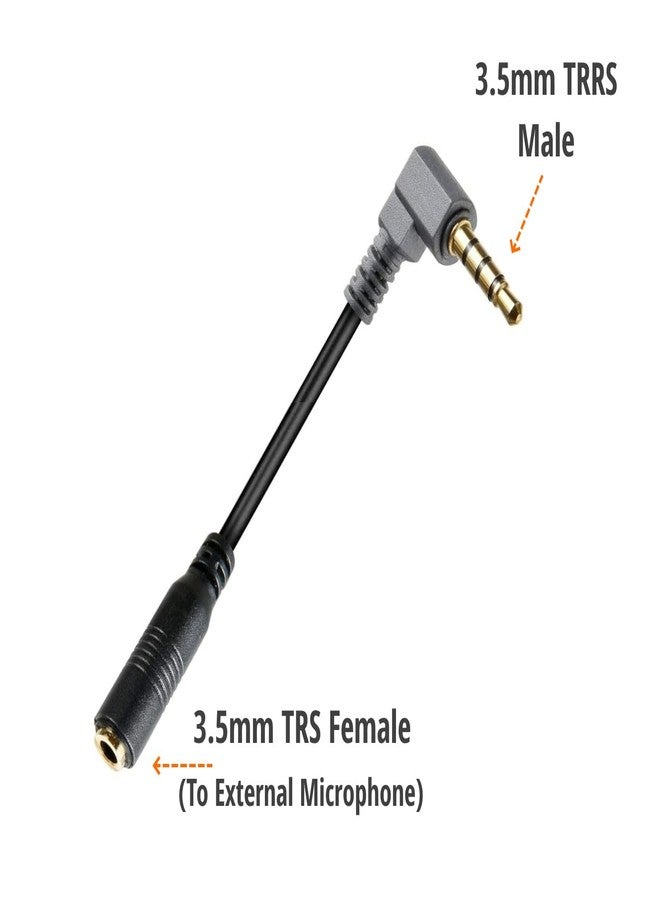 ienza كابل محول ميكروفون تسجيل ienza Replacement SC4 TRS-TRRS، TRS 3.5mm أنثوي إلى TRRS ذكر Rode Movo BOYA لجهاز iPhone، الهواتف الذكية وأجهزة أخرى - Image 2