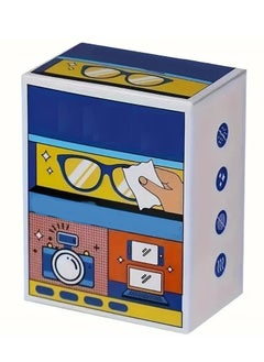 Melly's 100 Individually Wrapped Wet Lens Wipes for Glasses, Camera Lenses, Phone, Laptop Screens-WHITE 5 *5 CM  - Image 1