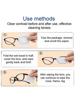 Melly's 100 Individually Wrapped Wet Lens Wipes for Glasses, Camera Lenses, Phone, Laptop Screens-WHITE 5 *5 CM  - Image 3