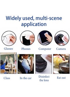 Melly's 100 Individually Wrapped Wet Lens Wipes for Glasses, Camera Lenses, Phone, Laptop Screens-WHITE 5 *5 CM  - Image 4