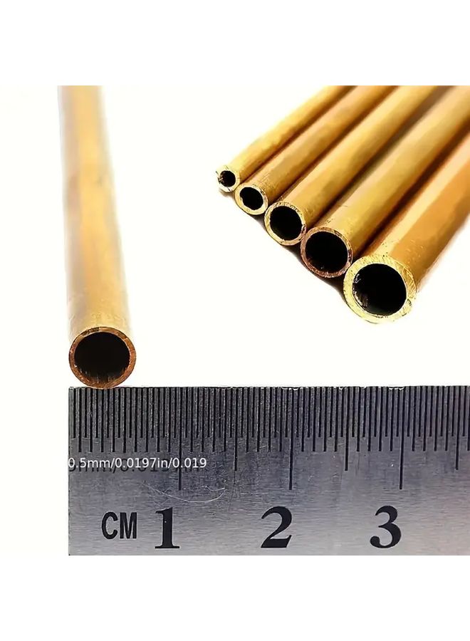 10pcs Brass Tube Set 2 3 4 5 6 7 8 9 10 12mm Diameter 300mm Length 0 5mm Wall For Model Making - Image 4