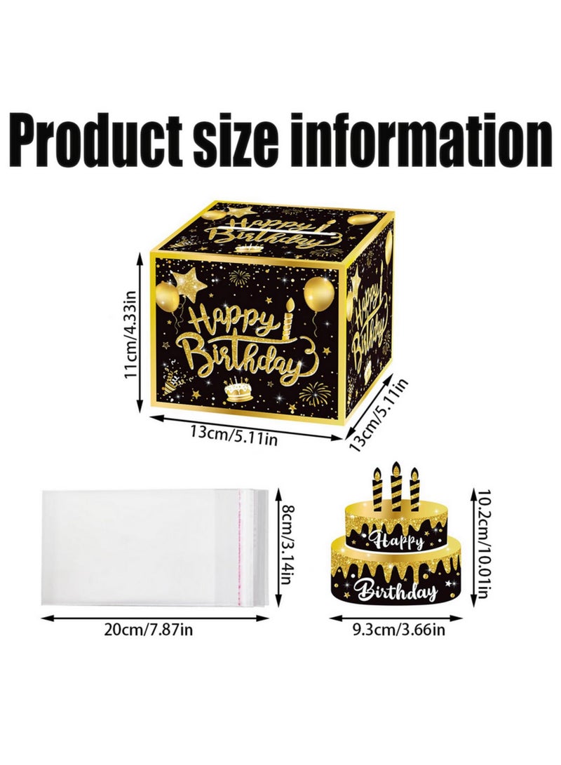 Happy Birthday Money Box Surprise Cash Explosion Gift Box for Men & Women, Billionaire-Themed Money Holder with Pull-Out Card, DIY Gift Set for Birthdays Unique & Memorable Cash Present - Image 2
