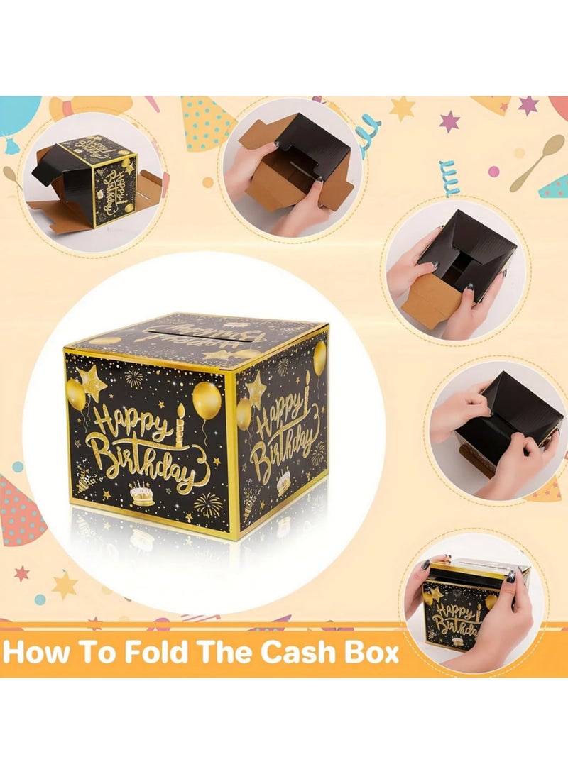 Happy Birthday Money Box Surprise Cash Explosion Gift Box for Men & Women, Billionaire-Themed Money Holder with Pull-Out Card, DIY Gift Set for Birthdays Unique & Memorable Cash Present - Image 3